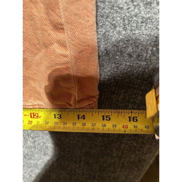 Pilcro Pants Womens XL Pink Paperbag Wide Leg Crop Twill Elastic Waist Casual - Picture 3 of 8